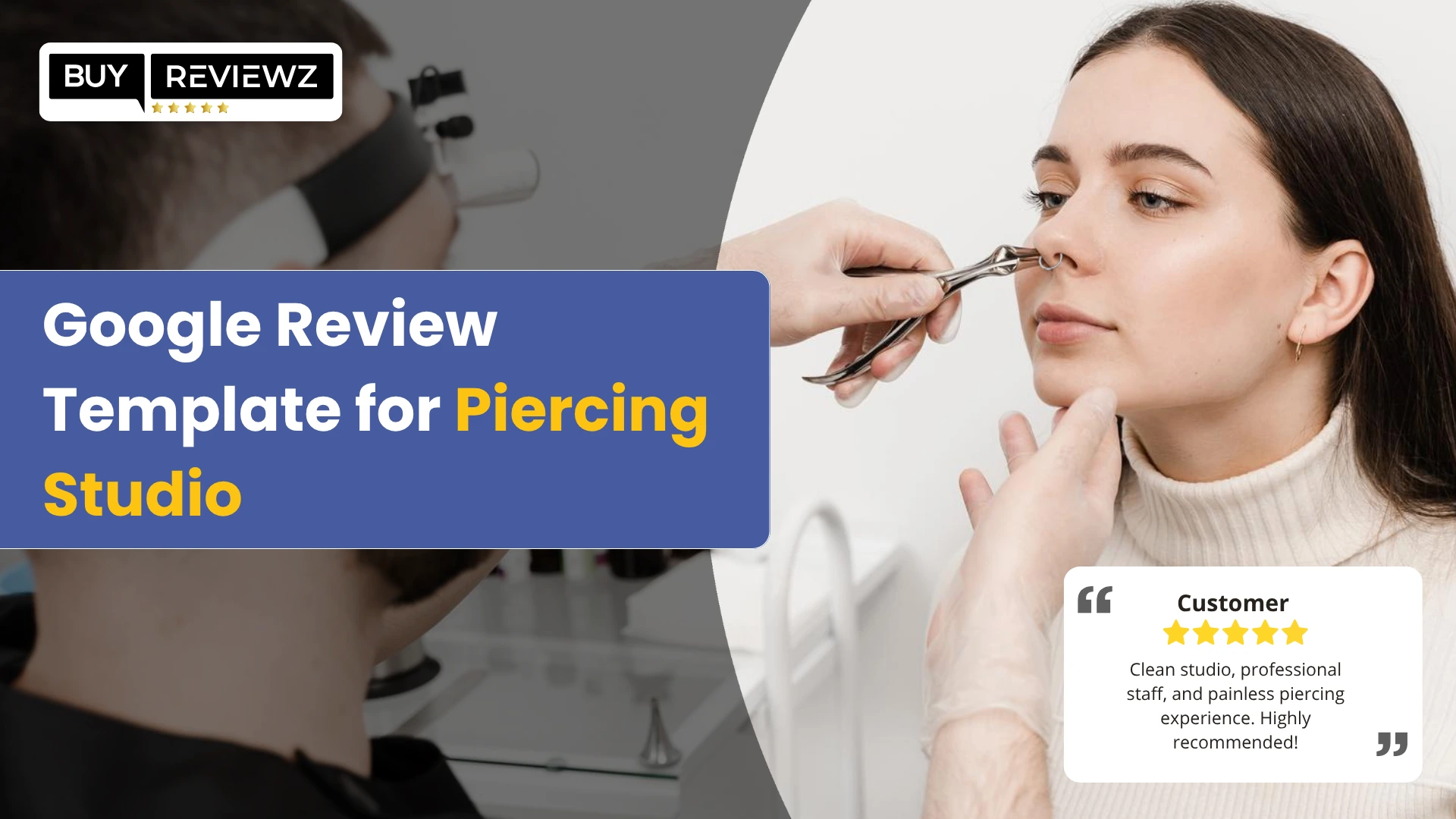 Google Review Template for Piercing Studio